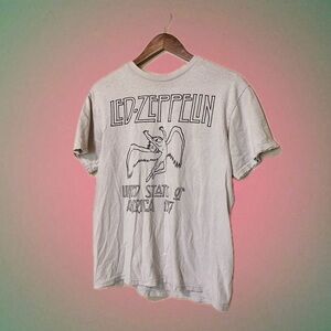 Led Zeppelin Graphic Band T-Shirt - Distressed Grey